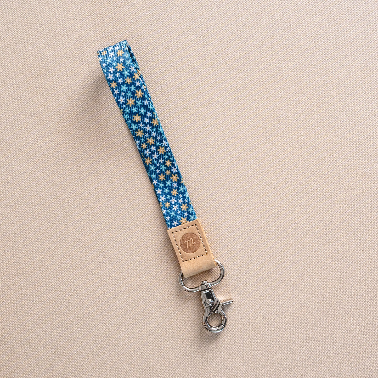 Denim Garden Wrist Lanyard