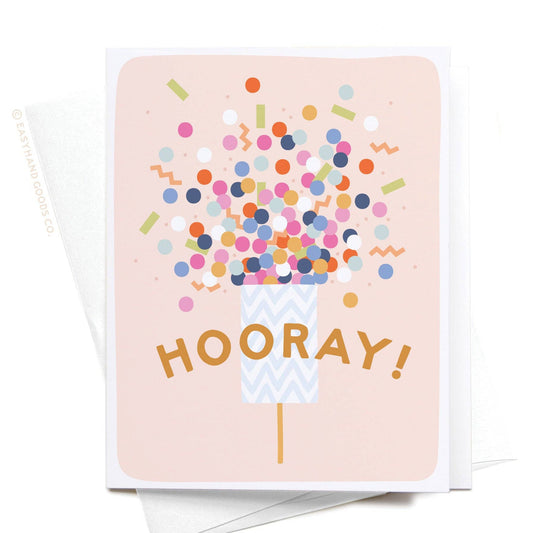 Hooray Confetti Popper Greeting Card