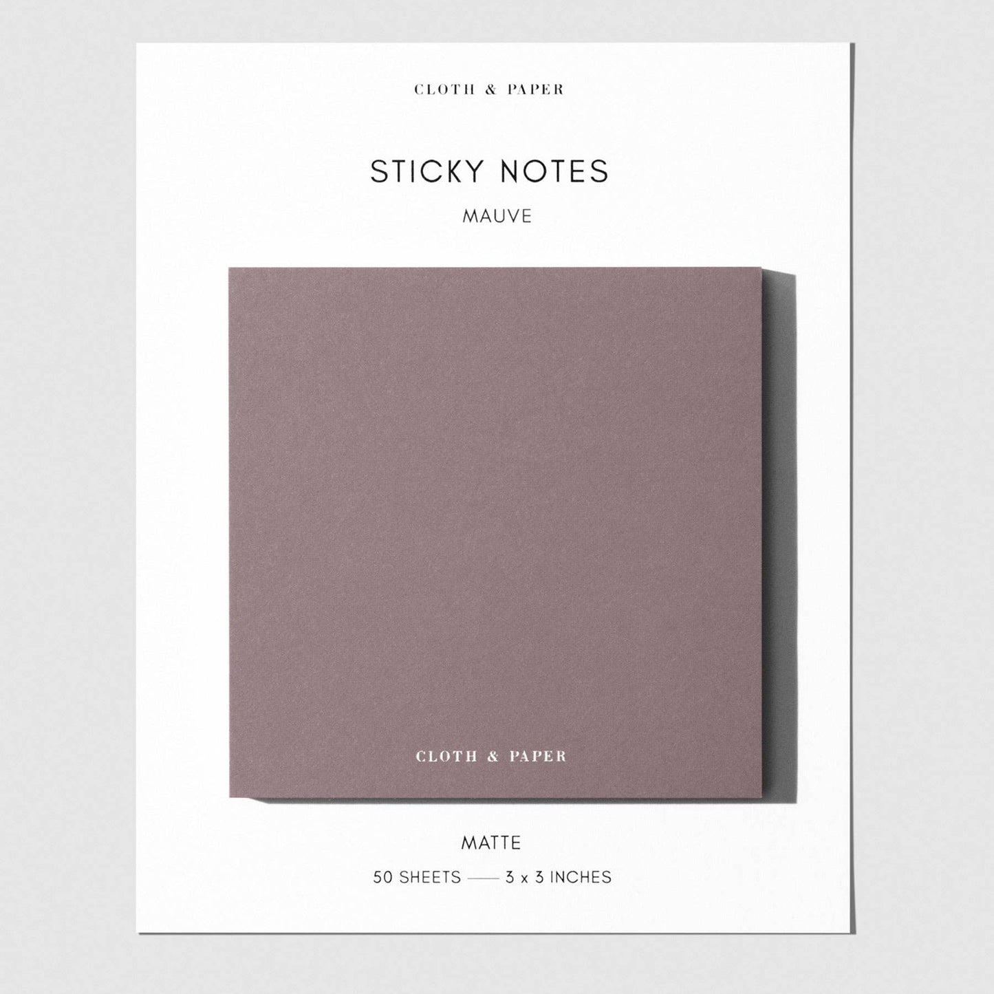 Luxury Matte Sticky Notes: Mauve