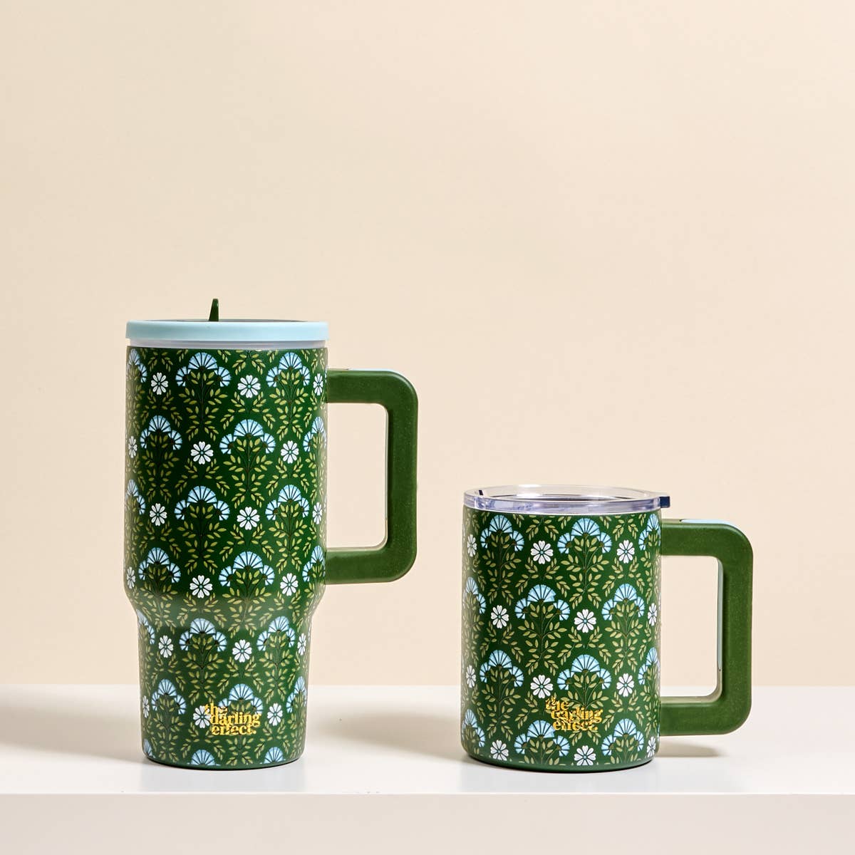 20 oz Lifestyle Flip Straw Tumbler–Everbloom Forest Green