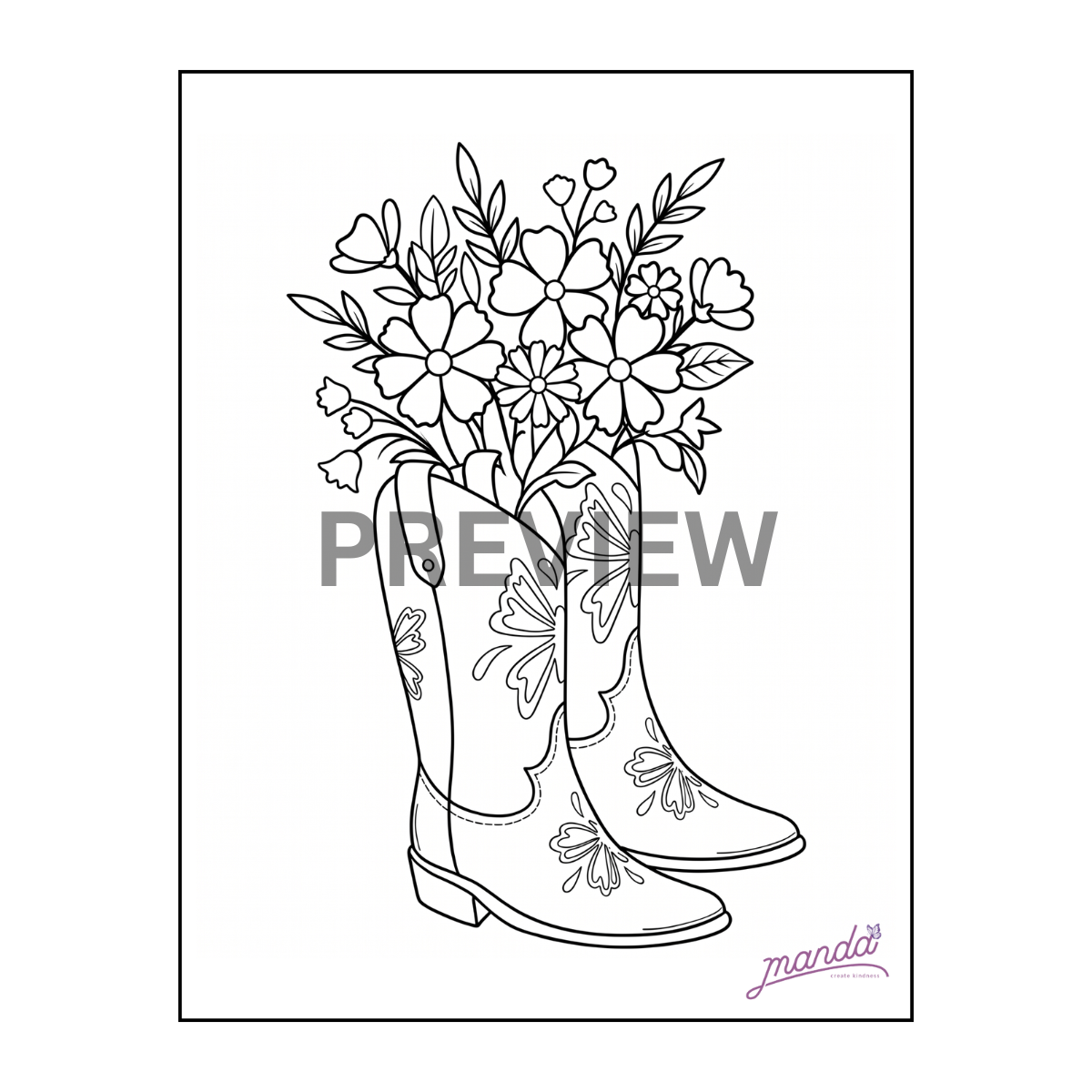 Cowgirl Tilly's Coloring Book - Digital Download