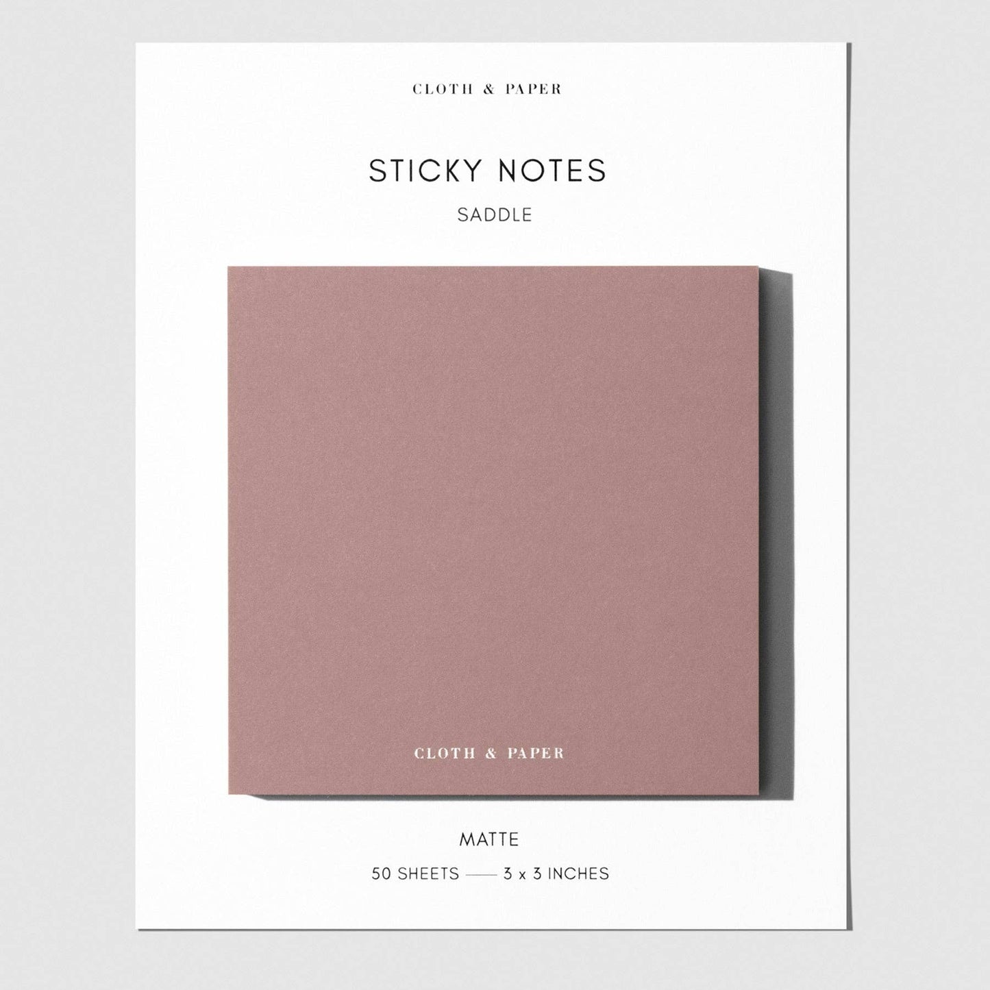 Luxury Matte Sticky Notes: Saddle