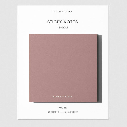 Luxury Matte Sticky Notes: Saddle