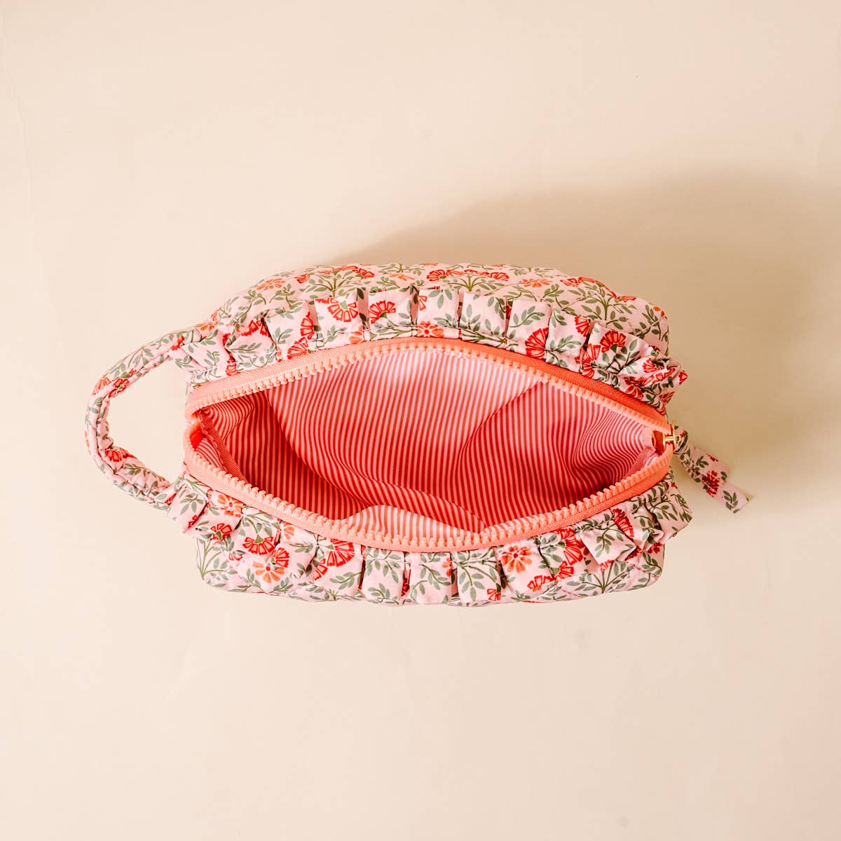 Essentials Quilted Cosmetic Pouch–Everbloom Dusty Rose