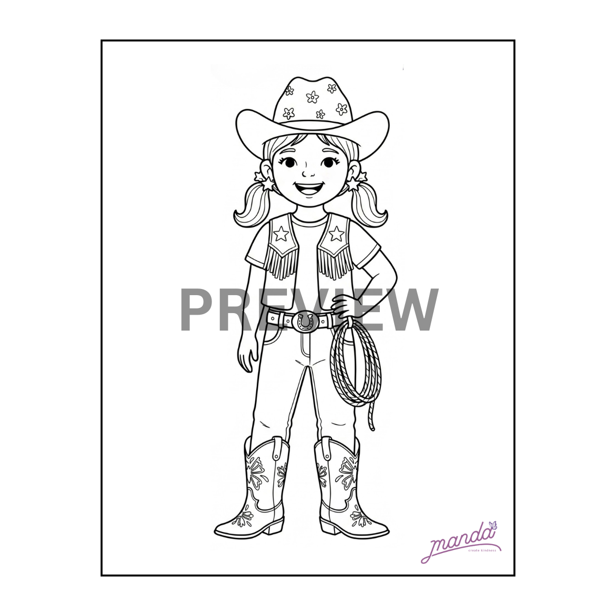 Cowgirl Tilly's Coloring Book - Digital Download