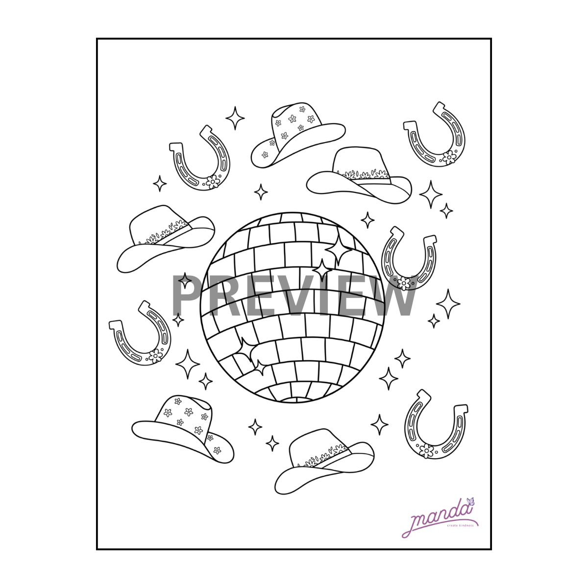 Cowgirl Tilly's Coloring Book - Digital Download