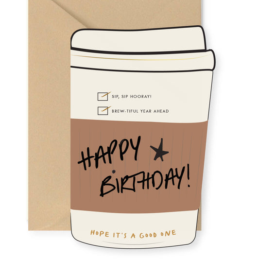 Birthday Coffee Cup Greeting Card
