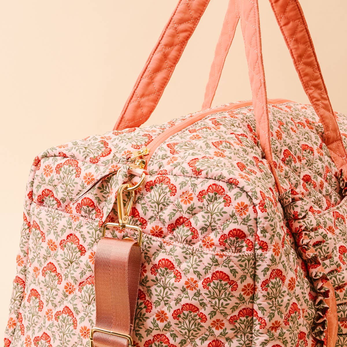 On-the-Go Quilted Weekender Bag–Everbloom Dusty Rose