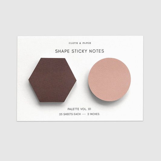 Matte Shape Sticky Notes: Vol 1