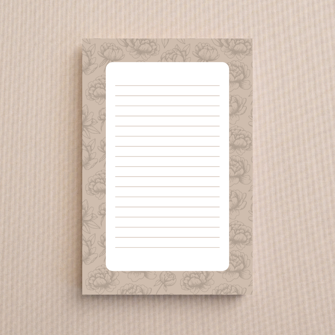Pressed Peony Notepad