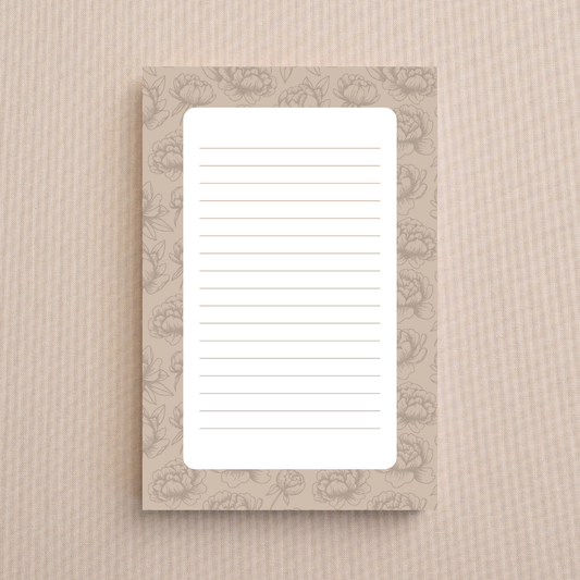 Pressed Peony Notepad