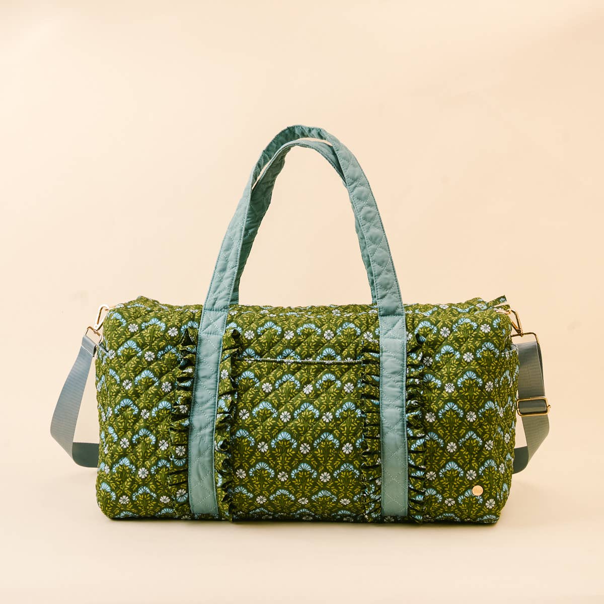 On-the-Go Quilted Weekender Bag–Everbloom Forest Green