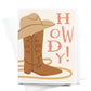 Howdy Cowgirl Boot Greeting Card