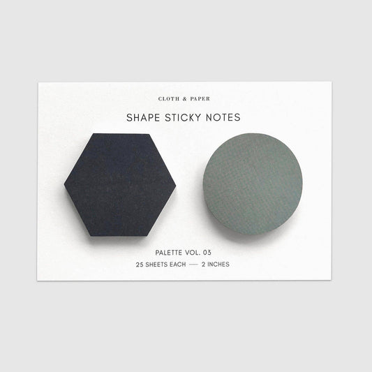 Matte Shape Sticky Notes: Vol 3