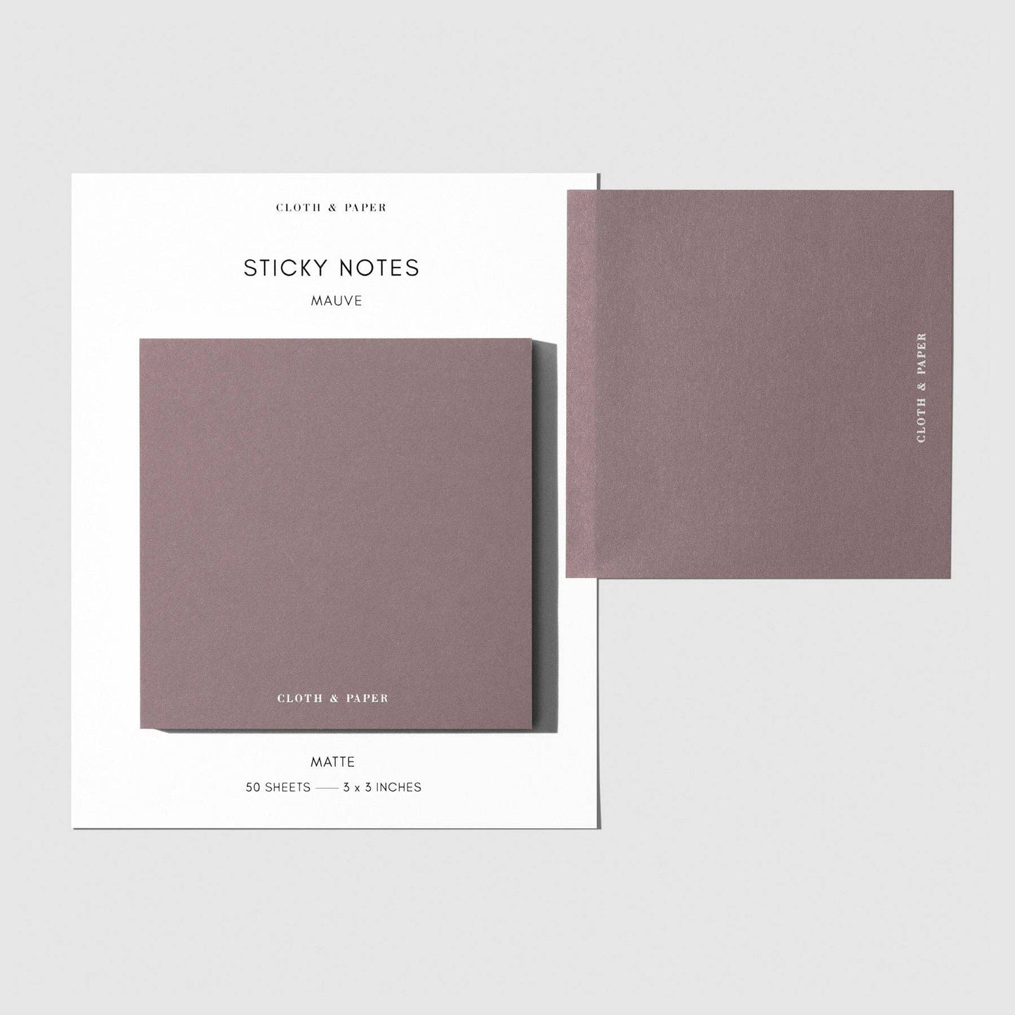 Luxury Matte Sticky Notes: Mauve