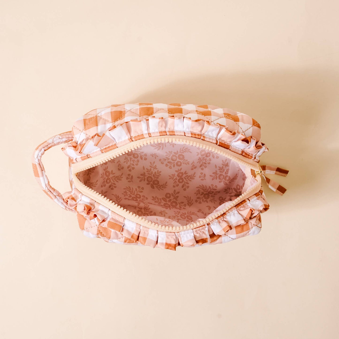 Essentials Quilted Pouch-Maple Gingham