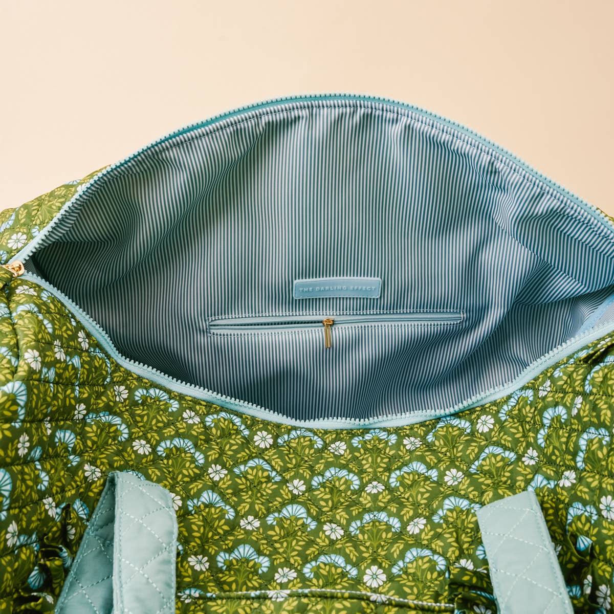 On-the-Go Quilted Weekender Bag–Everbloom Forest Green