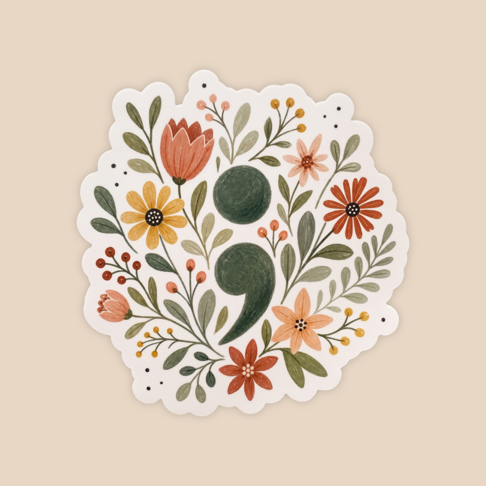 Semicolon Sticker